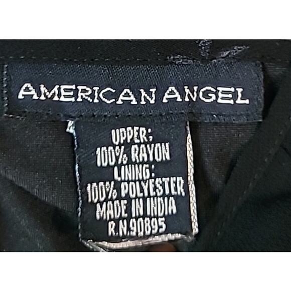 VTG American Angel Black Floral Maxi Mermaid Dress – M – Soft Goth – Formal - Picture 5 of 7